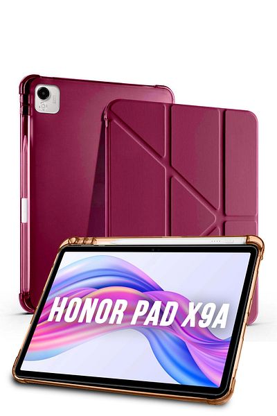 Nezih Case حافظة ذكية متوافقة مع Honor Pad X9A مع حجرة قلم ثلاثية الطي ووضع النوم