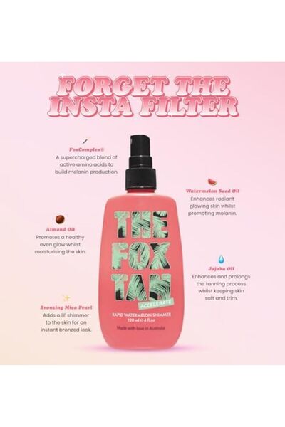 the fox بخاخ فوكس تان سريع بنكهة البطيخ اللامع - 120 مل