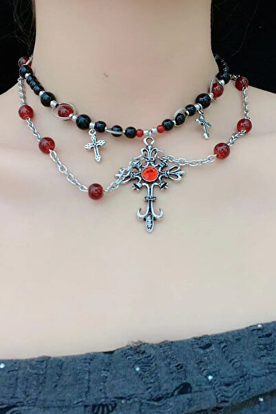 Giraffe Kolye Gothic Fairy Otantik Gotik Punk Emo Haç Kolye Takı