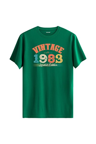 Colermi تي شيرت Echo Vintage لعام 1983 هدية عيد ميلاد برقبة دائرية للجنسين تي...