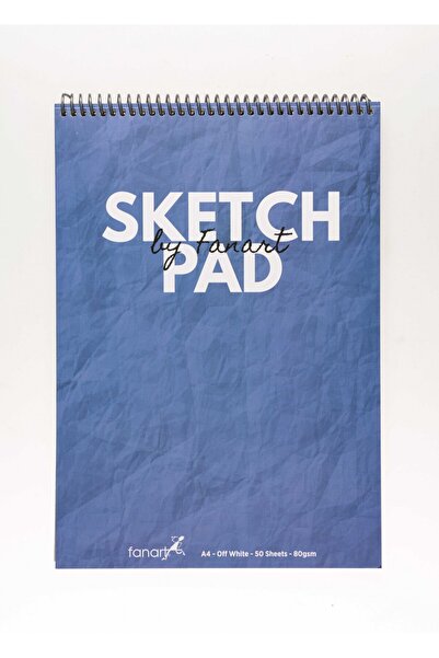 Fanart Academy Üstten Spiralli A4 Sketch Pad 80gr 50yp - Akdeniz Mavisi
