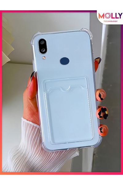Molly Transparent Silicone Case with Card Pocket for Samsung Galaxy A10S