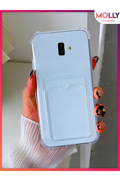 Molly Transparent Silicone Case with Card Pocket for Samsung Galaxy J6 Plus