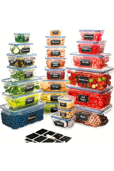 OEM Set 24 recipiente, pt alimente, 4x2.2, 6x1,6x0.55, 4x0.32,4x0.14 litri, fara BPA