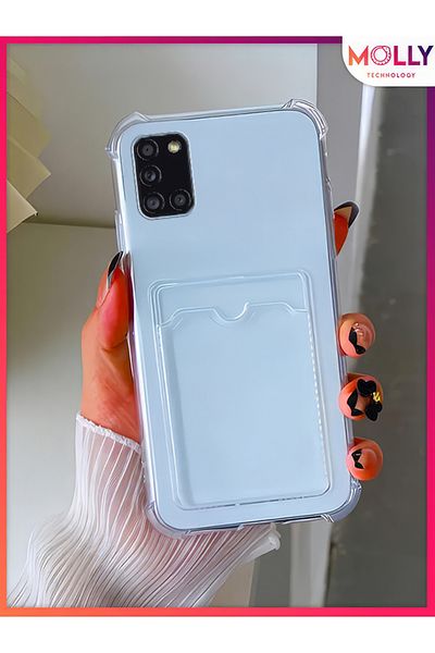 Molly Transparent Silicone Case with Card Pocket for Samsung Galaxy A31