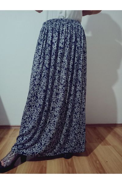 hoaryage 100% Cotton Elastic Waist Patterned Combed Cotton Fabric Maxi Size Mother Skirt, Prayer Skirt Size 38 100 kg
