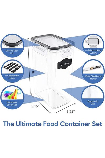 OEM Set of 12 airtight food containers with lids 12x2 liters, BPA free