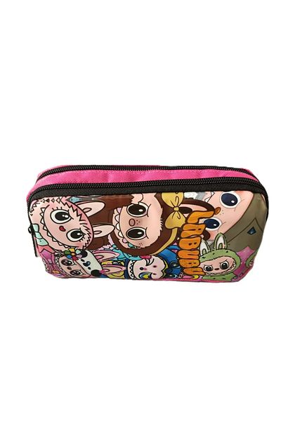 DerinHome Labubu Character Printed Double Eye Pen Holder Pencil Case