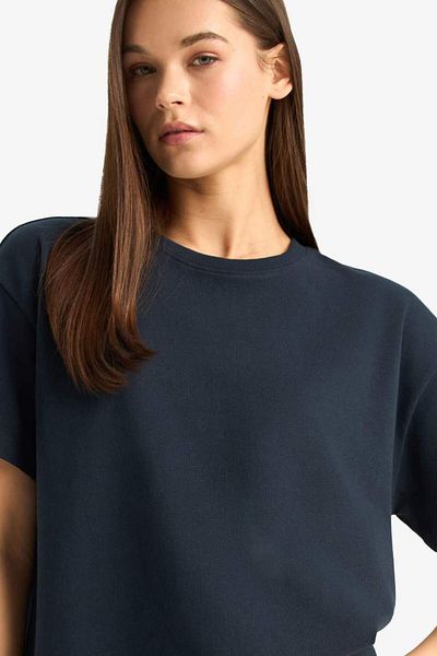 DeFacto New Season Oversize Wide Fit Crew Neck Basic Plain Short Sleeve T-Shirt