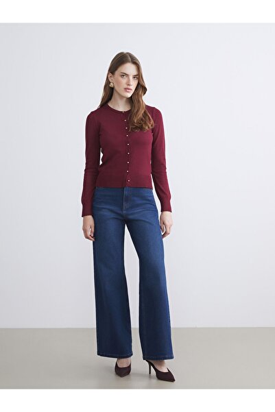 LC Waikiki LCW Vision YENİ SEZON Bisiklet Yaka Kadın Triko Hırka