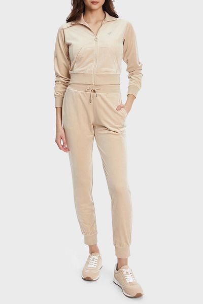 Guess Couture Stoned Regular Fit Stand Collar Velvet Crop Sweat V3Bq22K0232 Sweat V3Bq22 K0232 A90F