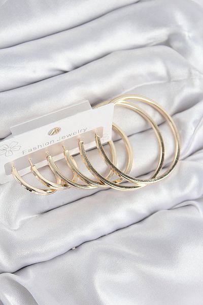 Skygo Brass Ring Model Gold Color Women's Set Earrings - Tj-Bkp11051