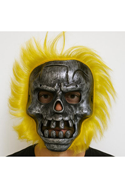 Skygo Wild Skull - Metallic Color Skull Skeleton Mask with Blonde Hair