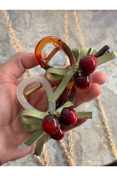EliraToka Women - Girl Cherry Strawberry Bone Clip 1 Piece