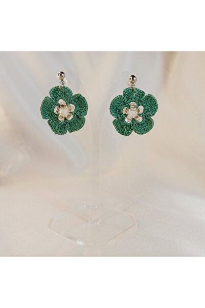 Crystal Atelier Bohemian Style Handmade Knitted Flower Earrings–Summer, Lightweight, Colorful, Special Design Jewelry, Trendy Earrings