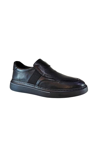 Who What Wear Men's Genuine Leather Sneakers Shoes with Rubber Band 25Wm0301
