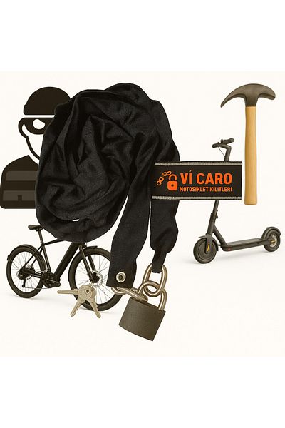 Vi Caro 6 mm Thickness 1 Meter Length Bicycle Lock E Scooter Lock Multi-Purpose Chain Lock