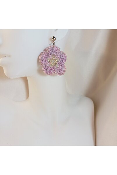 Crystal Atelier Hand Knitted Flower Earrings–Lightweight, Colorful, Suitable for Summer Combinations, Handmade, Gift Accessory, Boho, Chic