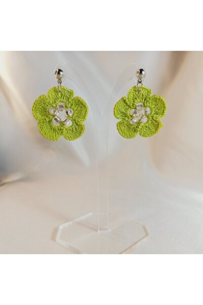 Crystal Atelier Handmade Knitted Flower Earrings–Summer, Lightweight, Colorful, Bohemian Style, Casual and Special Occasion Accessory