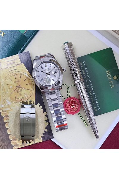 HOUR Cartier pen and Rolex watch set