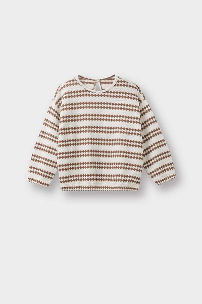 DeFacto Baby Girl Crew Neck Striped Sweatshirt G1378A525Au