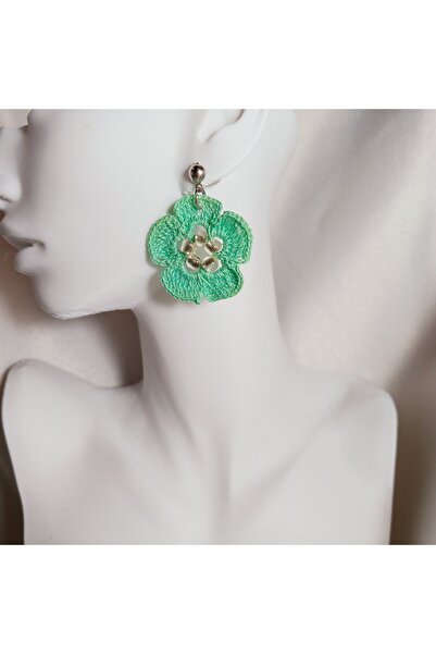 Crystal Atelier Colorful Hand Knitted Flower Earrings – Lightweight, Stylish, Summer, Casual Combination and Gift Option, Handmade, Bohemian