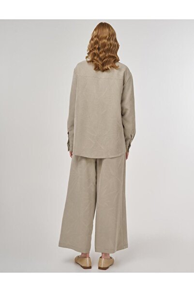 Kayra Hotfix Printed Modal Διπλό Σετ Μούχλα Πράσινο