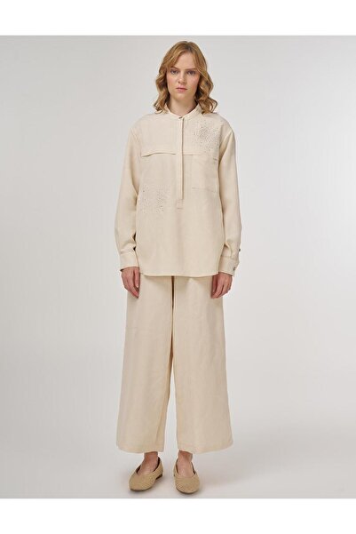 Kayra Κρέμα διπλής στολής Hotfix Printed Modal