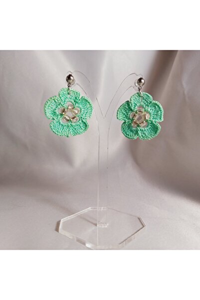 Crystal Atelier Colorful Hand Knitted Flower Earrings – Lightweight, Stylish, Summer, Casual Combination and Gift Option, Handmade, Bohemian