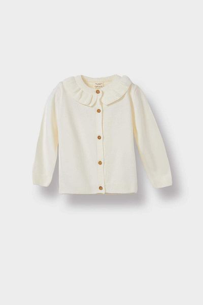 DeFacto Baby Girl Ruffle Collar Cardigan F2638A525Au