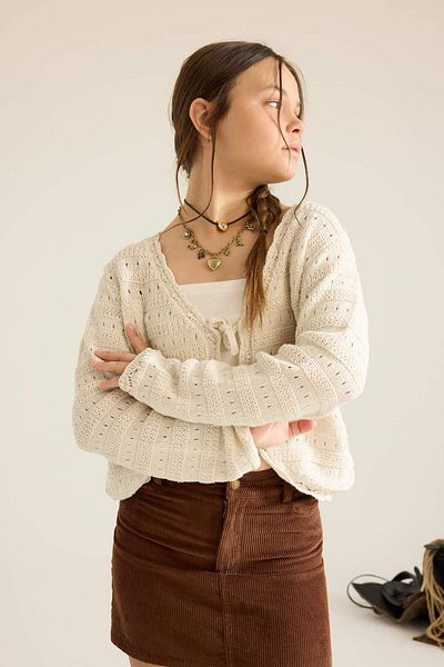DeFacto Girl's V-Neck Knitwear Cardigan F7312A825Au