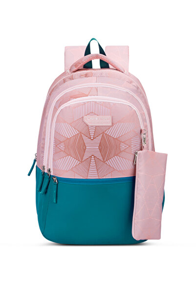 Lavie Sport حقيبة ظهر ويف سعة ٣٦ لترًا | ١٩ بوصة | متوافقة مع أجهزة الكمبيوتر المحمولة | غطاء واقٍ من المطر | جراب أقلام | (مرجاني)