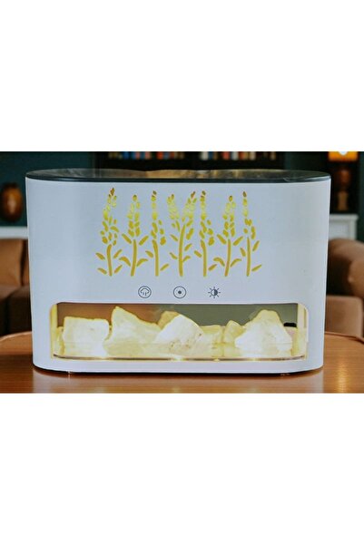 Kuzey Tacı Tuz Taşlı Buğday Desenli Aromaterapi Difüzör ve Nemlendirici - Şık...