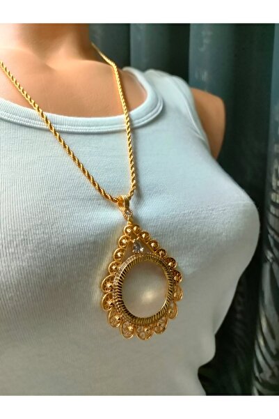 elisitakistory tamaltın takmak için kolye altın kaplama çerçeveli kolye halat...