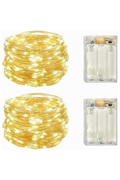 Tradeo أضواء خرافية بيضاء دافئة بطول 10 أمتار مع 100 مصباح LED، تعمل بالبطاري...