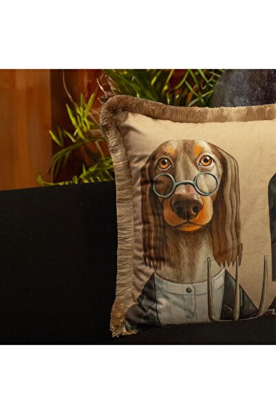 Adawall Dogs Pillow/Cushion (Filler Bead Fiber, Nation. Washing and Fading Certificate)