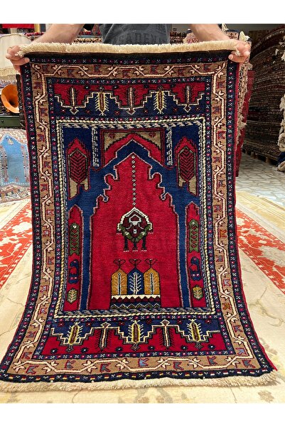 RD RAMAZAN DAĞ EL HALI SANATI El Dokuma Taşpınar Seccade Halısı Ebat 130x82