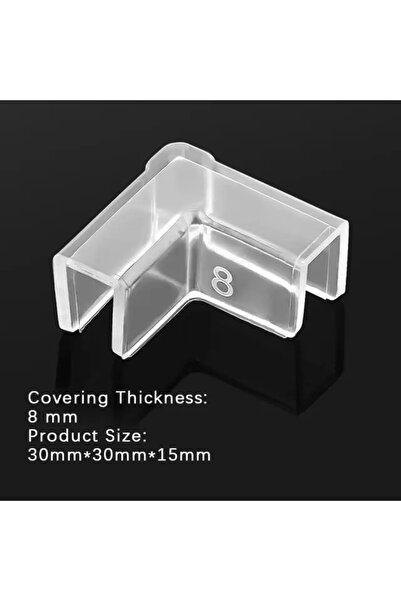 Choice3 8 مم 4 قطع 4 قطع/مجموعة من واقيات زوايا حوض السمك الشفافة المضادة للت...