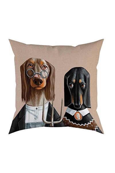 Adawall Dogs Pillow/Cushion (Filler Bead Fiber, Nation. Washing and Fading Certificate)