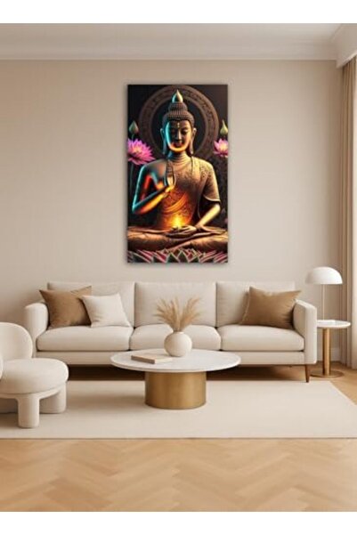 Generic Buddha Wall Art Canvas, Zen Lotus Meditation Print, Large Modern Spiritual Home Decor 30x60CM