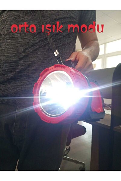 farissu GK6689 Uzun Menzilli 10W LED Projektör El Feneri – 8000mAh Şarjlı