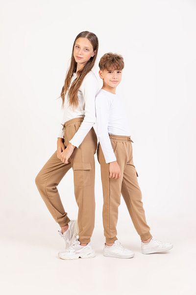 Nickel Unisex Children's School Track Pants with Cargo Pockets