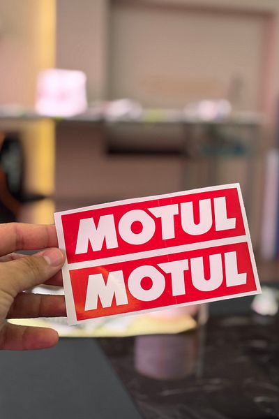 Banxtre Red White Motul Sticker Set of 2 for Car and Motor