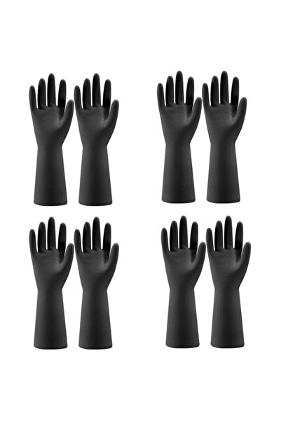 Generic قفازات تنظيف مطاطية من Aputue، 4 أزواج من قفازات غسيل الأطباق شديدة ا...