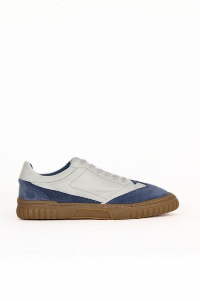 Bueno Shoes Blue White Leather Men's Sports Shoes 16Ma8227