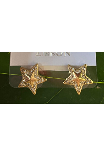 Monalisa Home أقراط على شكل نجمة فاخرة ذات لون ذهبي