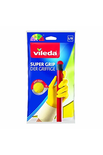 Generic Vileda Super Grip Reusable Gloves L, Flexible, Waterproof Rubber Late...