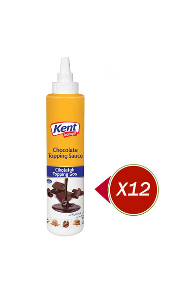 Kent Boringer Çikolatalı Topping Sos & Dekor Sos 750 gr X 12 Adet