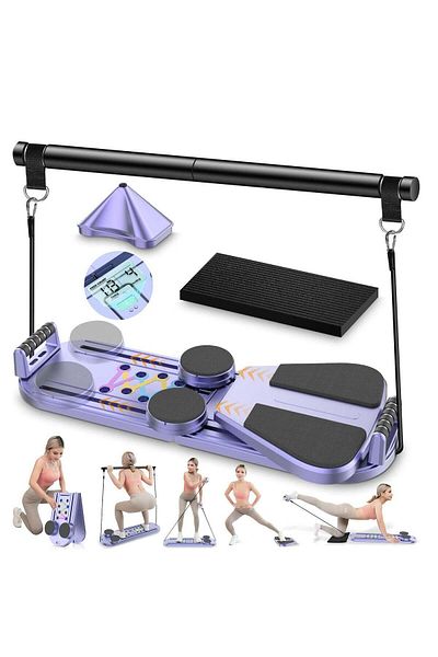 lijiujia Pilates Board 2025 - Pilates Kit, 8 Pilates Boards for Home Workout, Portable Foldable Pilates Refor
