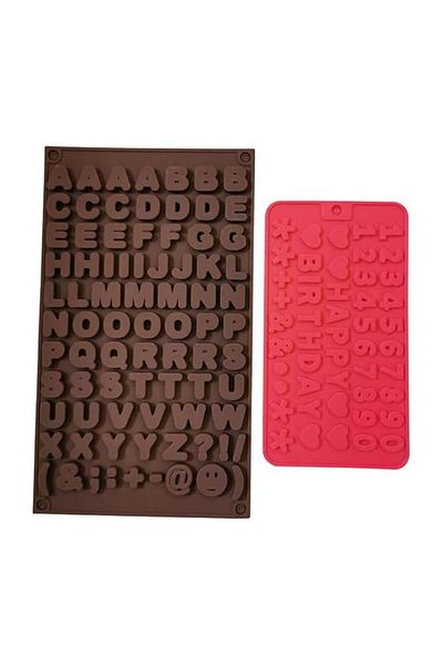 Generic Silicone Alphabet & Number Mold Set – 2 Pieces
